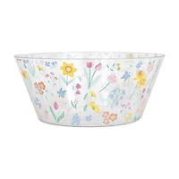 Floral Plastic Bowl, 10 in