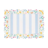 Floral Wavy Serving Tray, 10x14 in