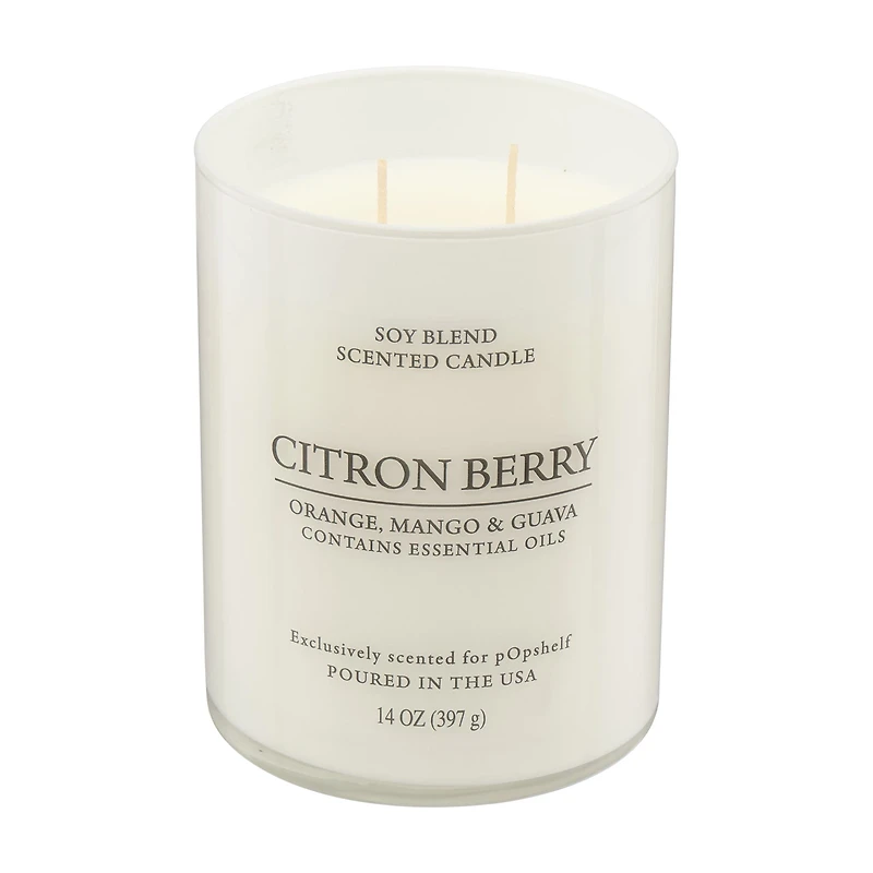 Scented Soy Candle, Citron Berry, 14 oz