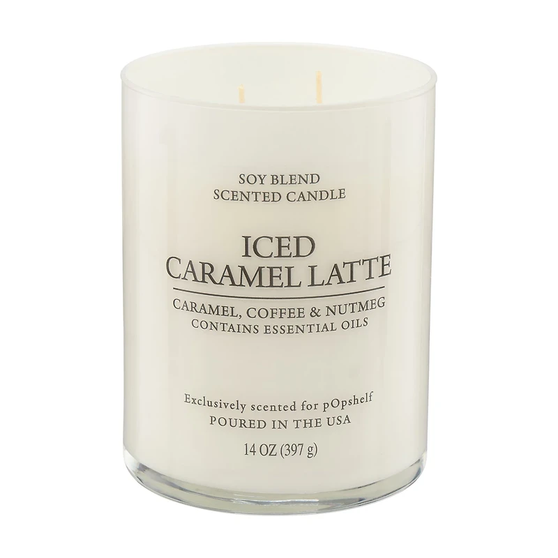 Scented Soy Candle, Iced Caramel Latte, 14 oz