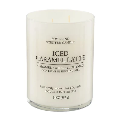 Scented Soy Candle, Iced Caramel Latte, 14 oz