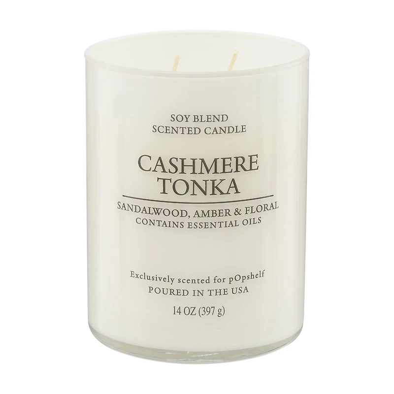 Scented Soy Candle, Cashmere Tonka, 14 oz