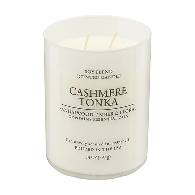 Scented Soy Candle, Cashmere Tonka, 14 oz