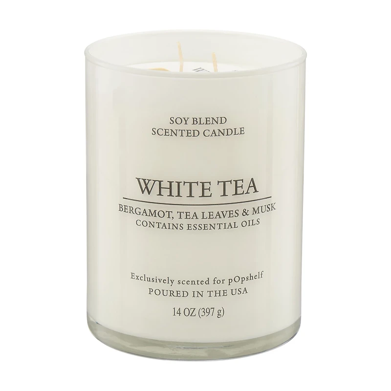 Scented Soy Candle, White Tea, 14 oz