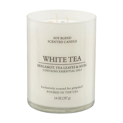 Scented Soy Candle, White Tea, 14 oz