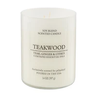 Scented Soy Candle, Teakwood, 14 oz