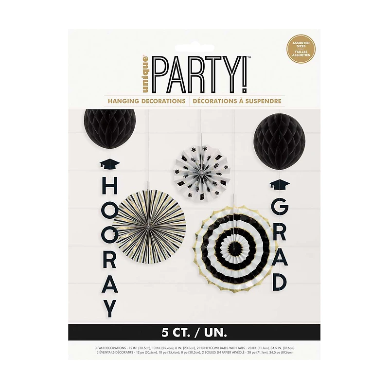Unique Party! Graduation Hanging Decorations, 5 ct