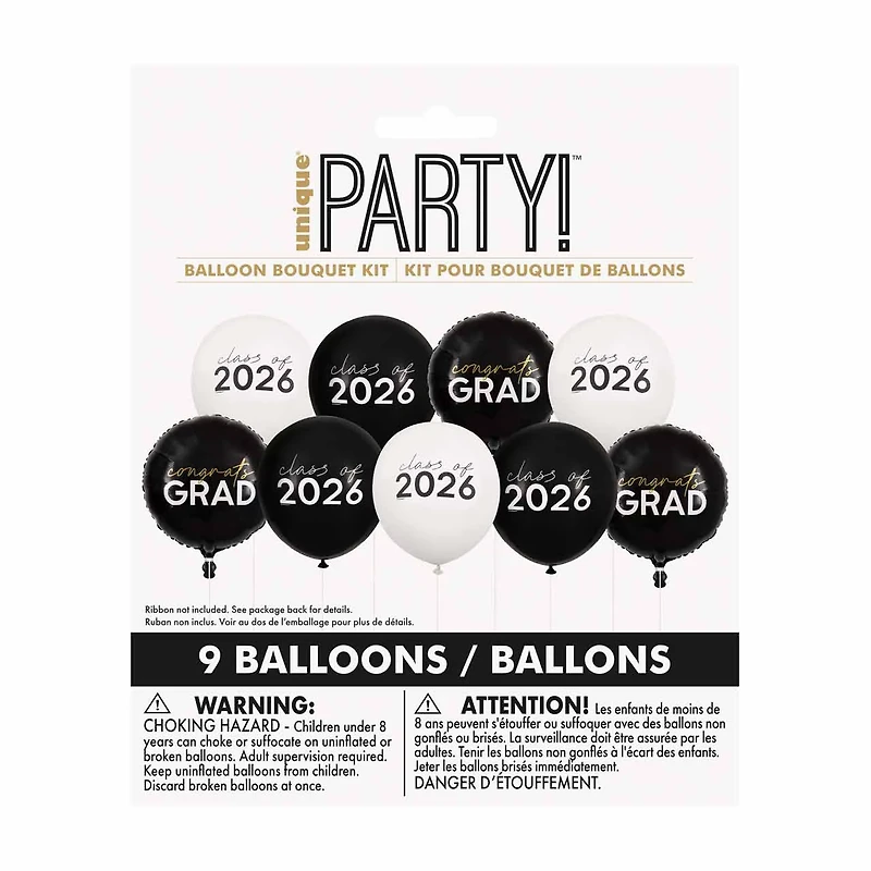 Unique Party! Graduation Balloon Kit, 9 ct