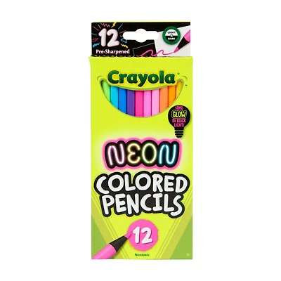 Crayola Neon Colored Pencils, Pre-Sharpened, 12 ct