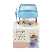 Jessica Simpson Leak Proof Glass Yogurt Container, 12 oz
