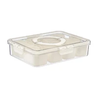 Jessica Simpson On-the-Go 8-Compartment Cream Snackle Box Food Storage Container