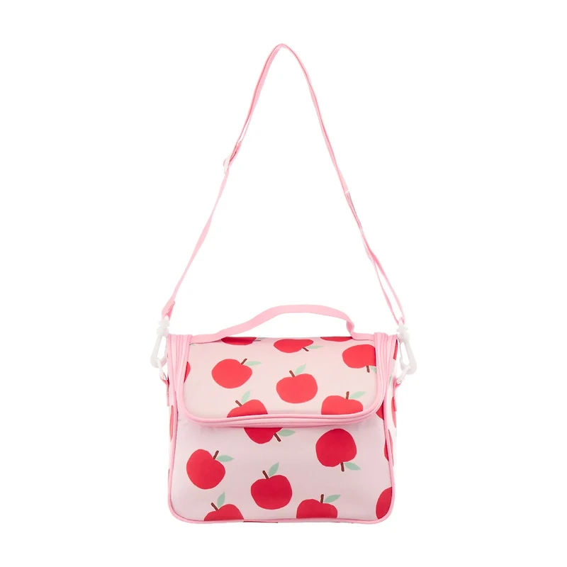 Pink Apple Pattern Lunch Bag