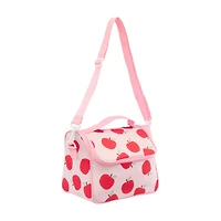 Pink Apple Pattern Lunch Bag