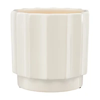 White Ceramic Hexagon Garden Planter, Small
