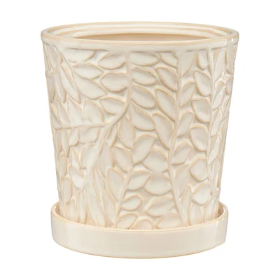 Medium Willow Planter, Off-White
