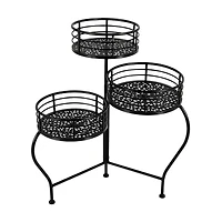 Black 3-Tier Metal Plant Stand