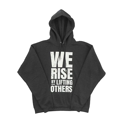 Black Paper Party "We Rise by Lifting Others" Men's Black Sweatshirt, Large