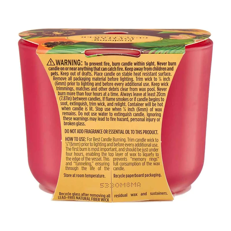 True Living Scented Candle, Papaya & Guava Flower, 8 oz