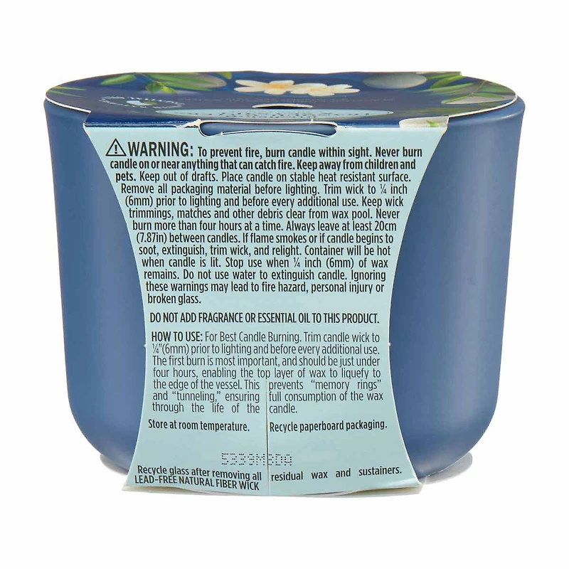 True Living Scented Candle, Tranquil Waters & Sea Salt, 8 oz