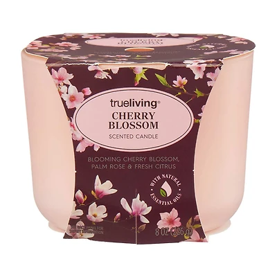 True Living Scented Candle, Cherry Blossom, 8 oz