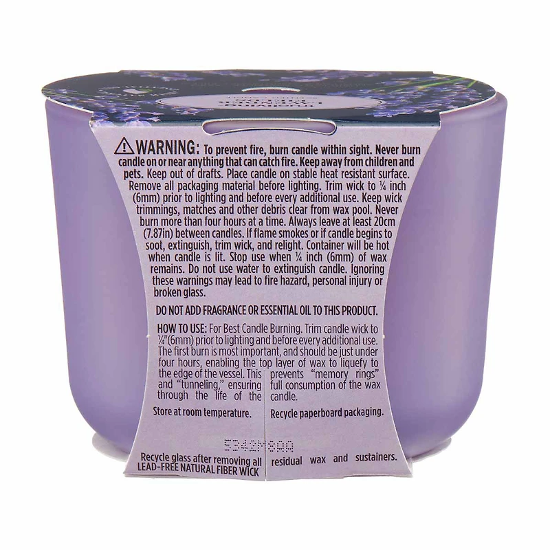 True Living Scented Candle, Lavender Fields, 8 oz