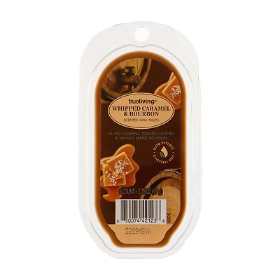 True Living Whipped Caramel & Bourbon Scented Wax Melts, 6 ct