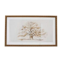 Tree Framed Wall Art, 24x14 in