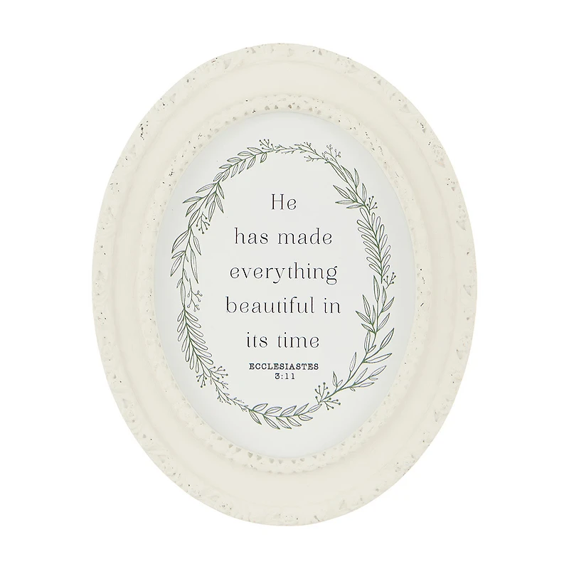 "Beautiful" Oval Wall Art
