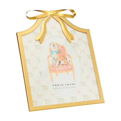 Gold Bow Picture Frame, 5x7 in