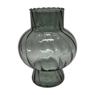Bubble Vase, Green, 7 in
