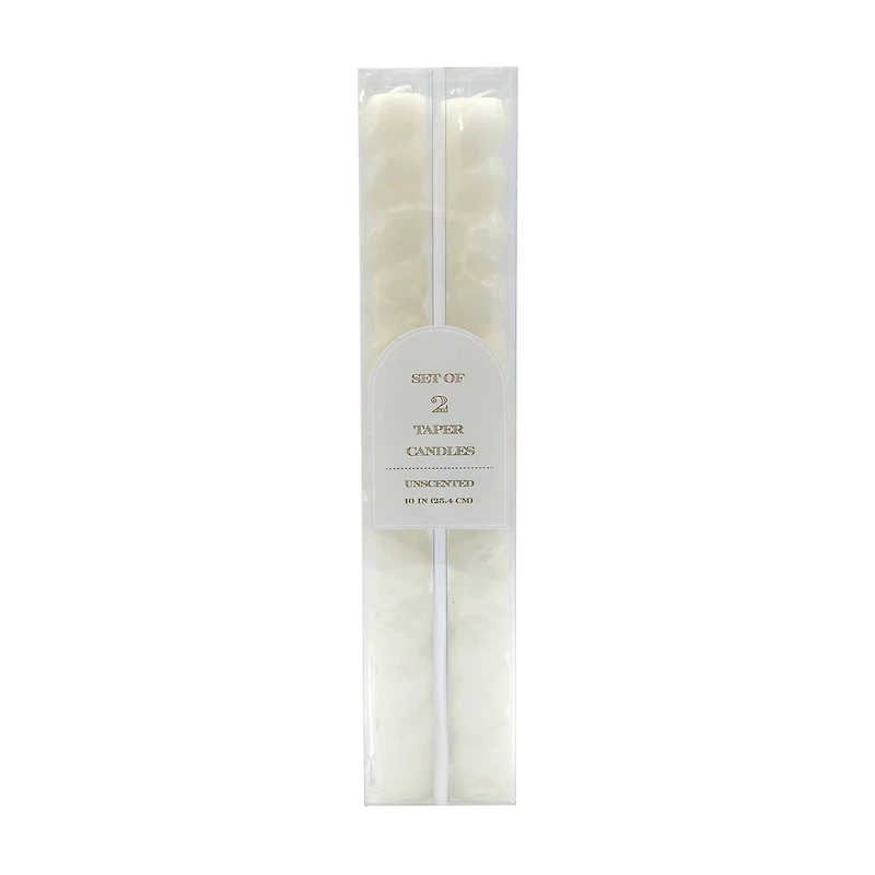 Unscented Taper Candles, 10 in, 2 pk