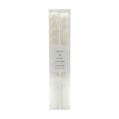 Unscented Taper Candles, 10 in, 2 pk