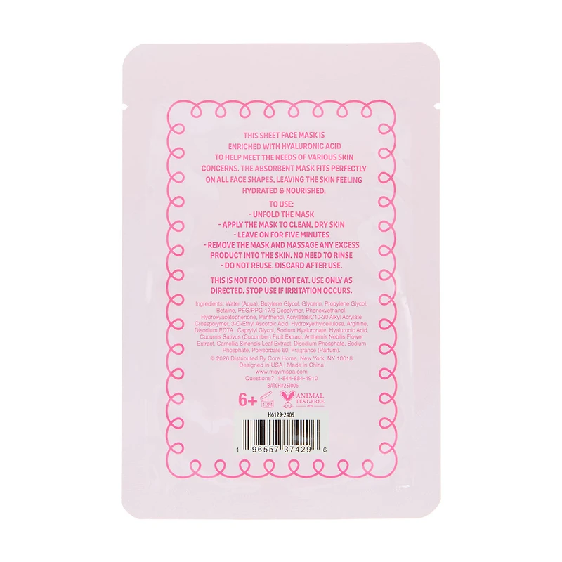 Valentine's Day Avocado Sheet Face Mask