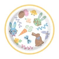 Easter Bunny Picnic Round Plate, 9 in, 8 ct