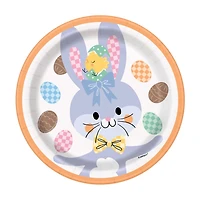 Easter Bunny Picnic Round Plate, 7 in, 8 ct