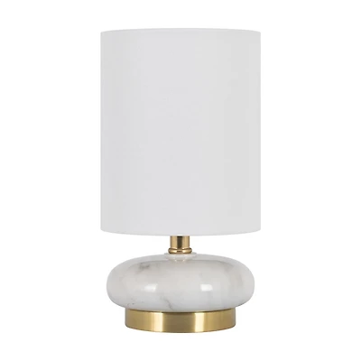 Faux-Marble Table Lamp, 9.5 in