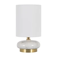 Faux-Marble Table Lamp, 9.5 in