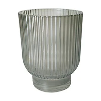 Iridescent Blue Glass Votive Candle Holder,4.9 in