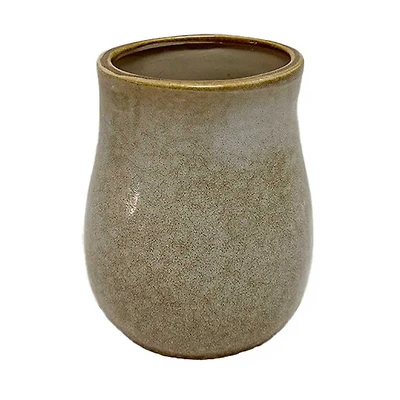 Natural Ceramic Glaze Vase, 7 in