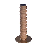 Mango Wood Candle Holder, 7.5 in