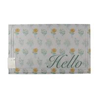 Holly Williams "Hello" Fashionables Floral Doormat