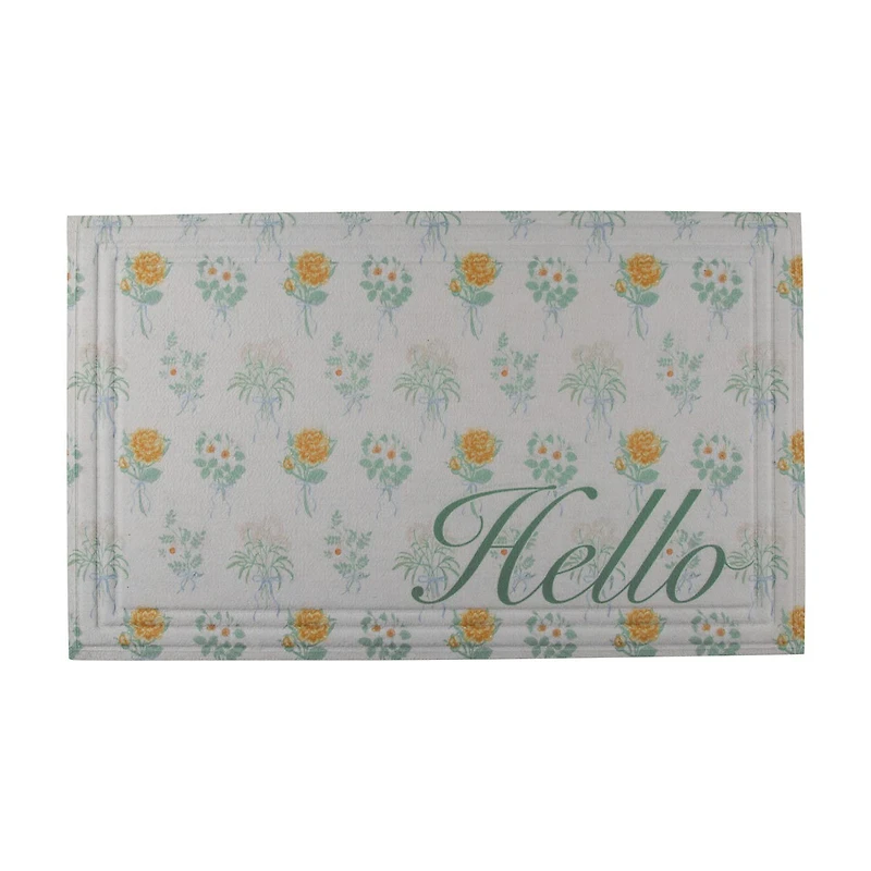 Holly Williams "Hello" Fashionables Floral Doormat