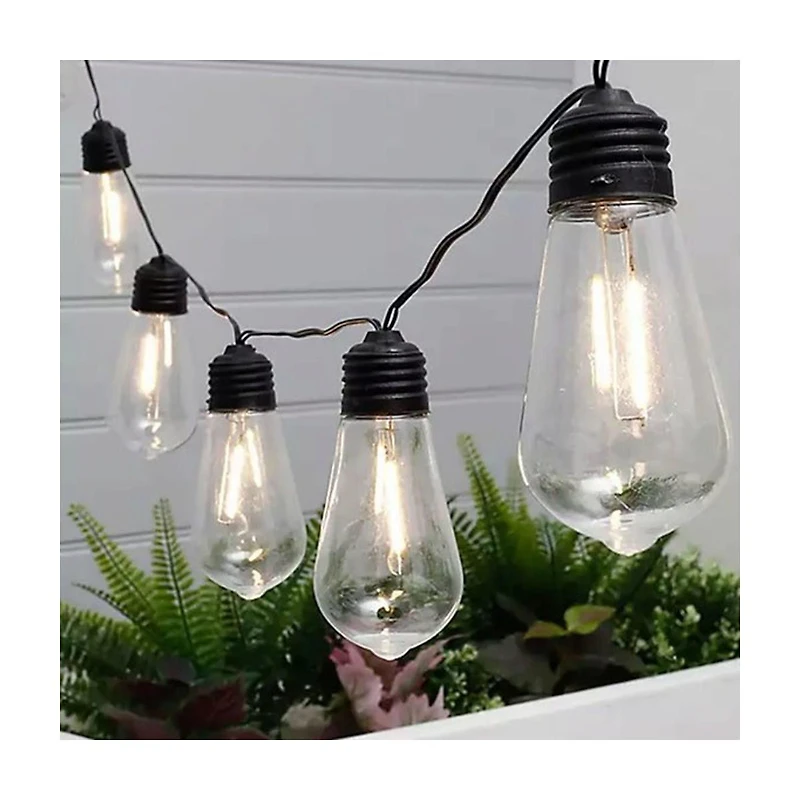 Summer Solar LED String Lights, 10 bulbs