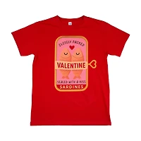 Valentine's Day Unisex Cute 'Closely Packed' Sardine Adult T-Shirt, Large
