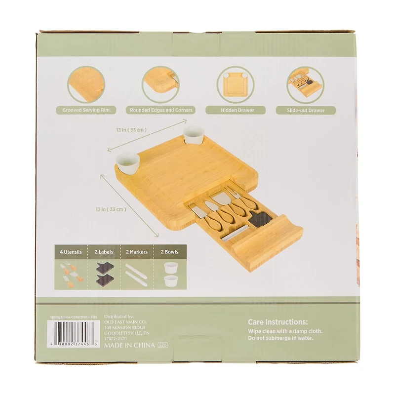 Just In For Your Home Bamboo Charcuterie Cheese Board Set