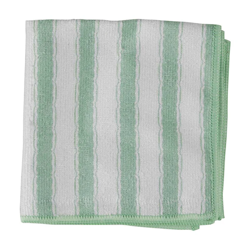 Holly Williams Green Striped Dish Cloths, 12x12 in, 2 ct