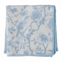 Holly Williams Blue Floral Dish Cloths, 12x12 in, 2 ct