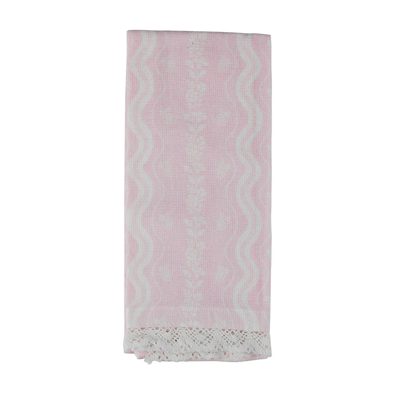 Holly Williams Pink Trim Kitchen Towel