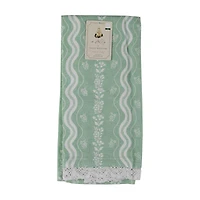 Holly Williams Green Lace-Trimmed Kitchen Towel