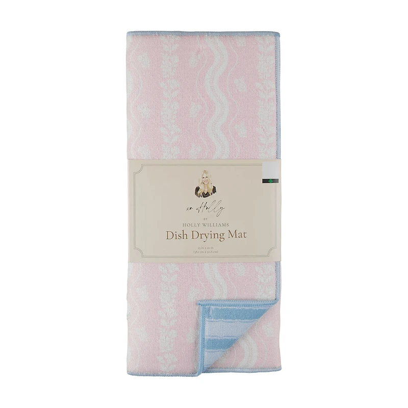 Holly Williams Pink Striped Drying Mat